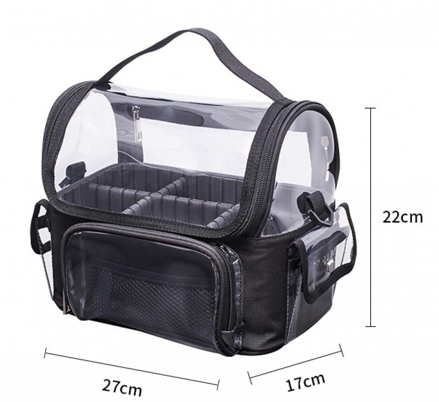 Reise Kulturtasche Transparente Kosmetiktasche Mit Trennwand Griff Make-up Organisierte Aufbewahrungstasche Unterarm Schultertaschen