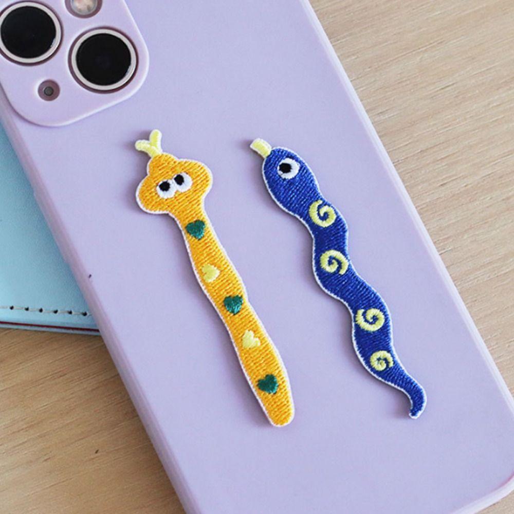5PCS Cartoon Clothing Patch Cute Clothes Appliques Hairclip Snake Embroidered Patch Sticker  Sewing