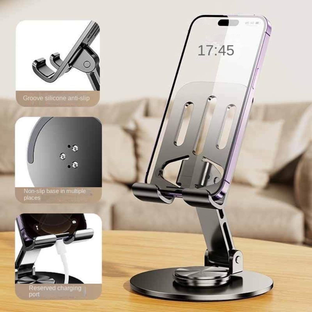 Infinite Rotation Mobile Phone Holder Alloy Material Flat Bracket New Desktop Stand