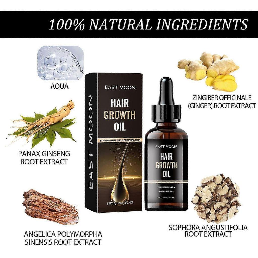 Revitalize Hair Growth Oil with Ginseng & Herbs for Strong, Thick, Shiny Hair