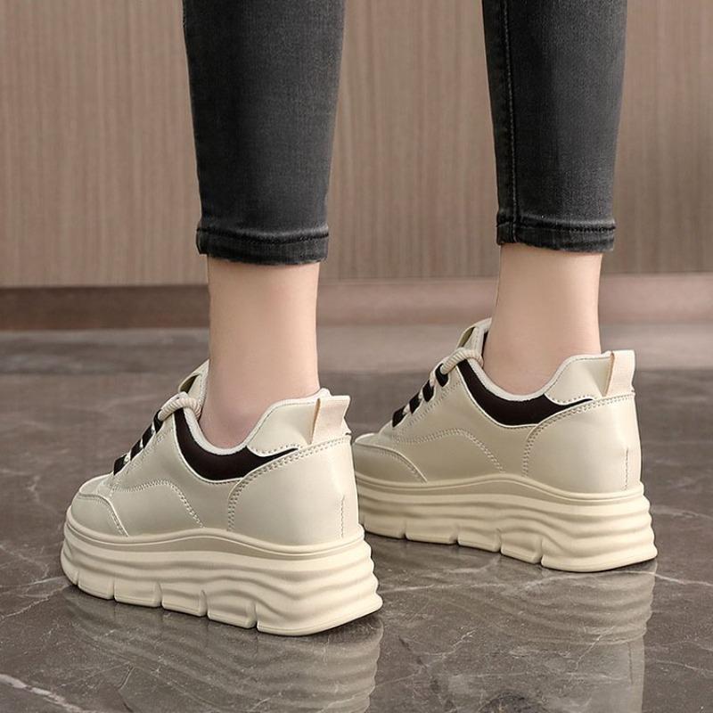 Fashion Women Shoes Trend Woman Chunky Sneakers Korea Hidden Increase Thickess Platform Shoes Outdoor Breathable Comfortable Casual Shoe