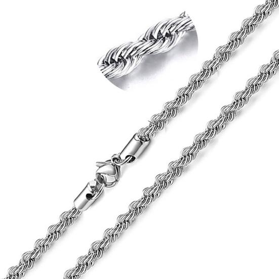 Unisex Casual Necklace Electroplating Fine Workmanship Neck Decoration Handsome Twist Necklace for Going Out