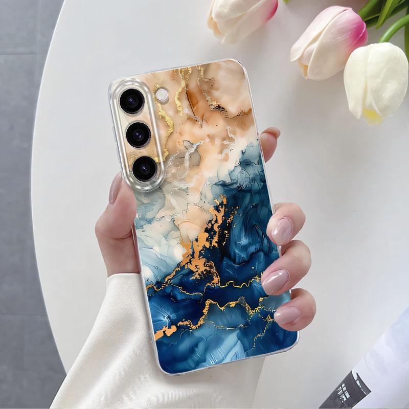 For Samsung S23 Plus S23 Ultra Case Luxury Phone Case For Samsung GalaxyS23 S23 FE Marble Clear Soft Silicone Protective Cover