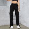 Women's Casual Lightweight Hiking Pants High Waist Beltless Straight Leg Loose 6 Pockets  Cargo Pants