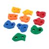 Rock Climbing Holds Outdoor Climbing Wall Holds Plastic Colorful Grips for Backyard Playground 10 PCS + Screws