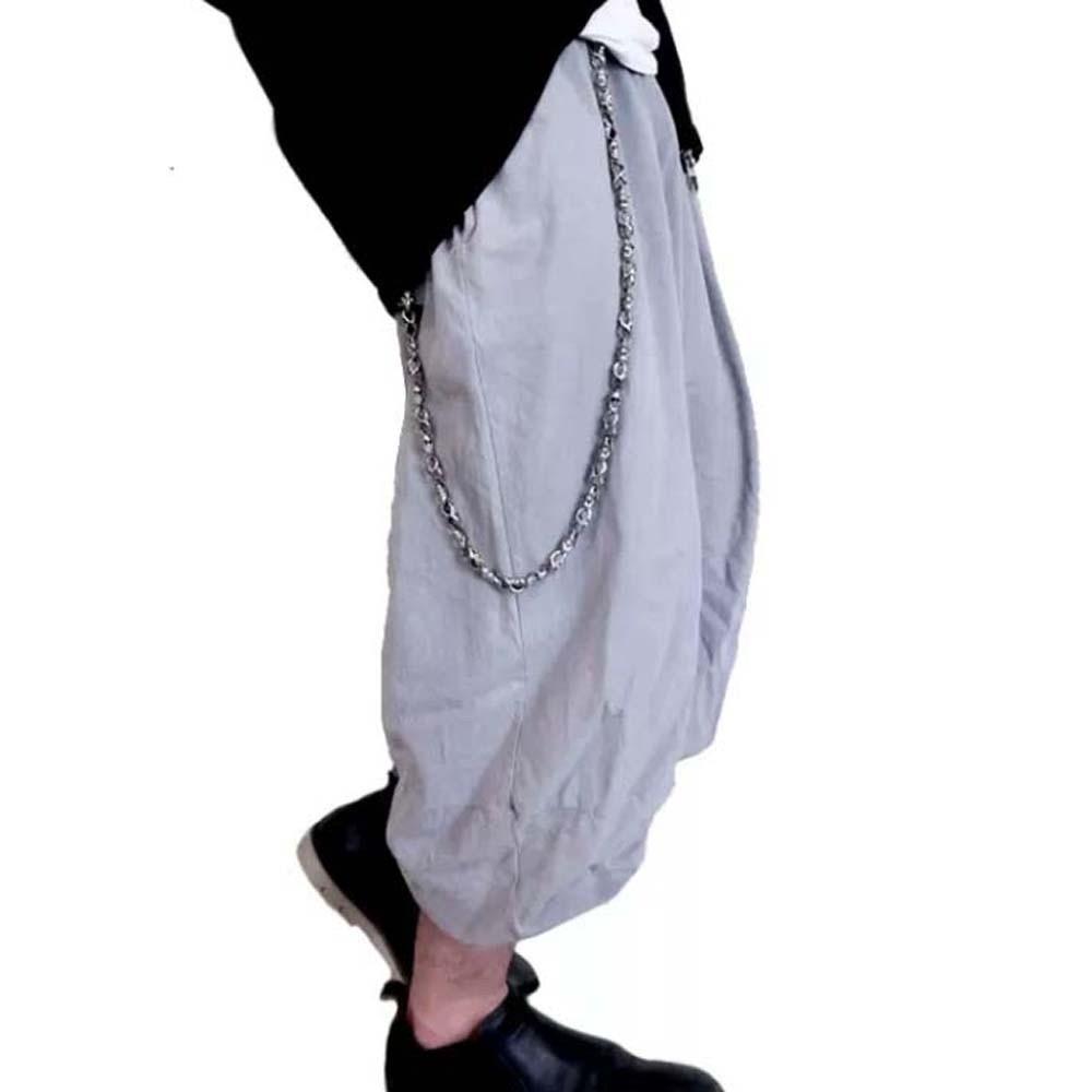 Lanț Reglabil pentru Pantaloni cu Craniu Y2K Punk Aliaj de Zinc Decor Talie Lanț Vintage pentru Blugi Bărbați Petrecere