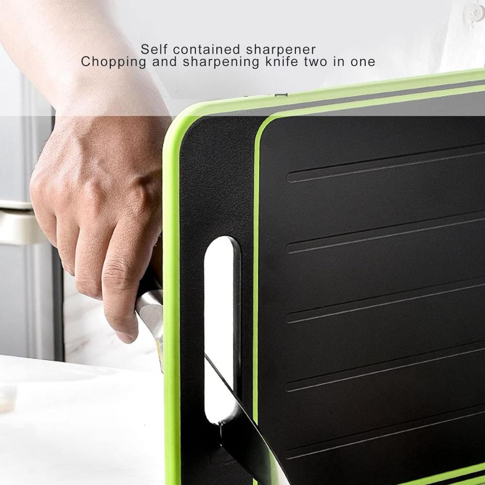 Multifunctional Cutting Board With Knife Sharpener Garlic Grater Double-Sided Non-Slip Chopping Board Defrosting Plate Alloy Aluminum Kitchen