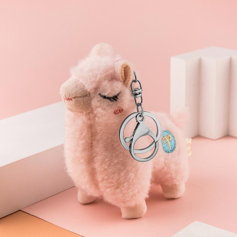 Pluizige Alpaca Llama Tas Hanger Pluche Schattig Knuffeldier Rugzak School Accessoire Vriendschap Cadeauset Tas Hanger