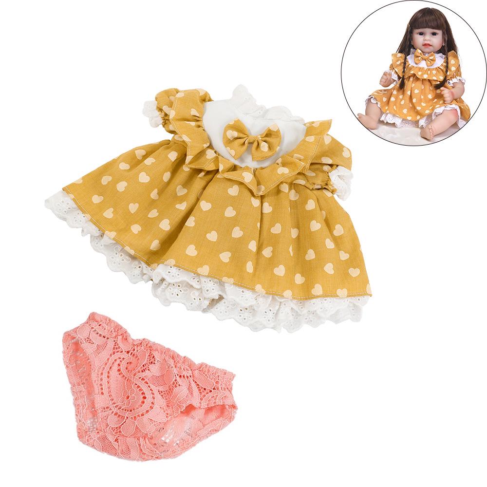 18" Soft Silicone Reborn Doll Clothes, 45cm DIY Girl's Realistic Doll Outfit.