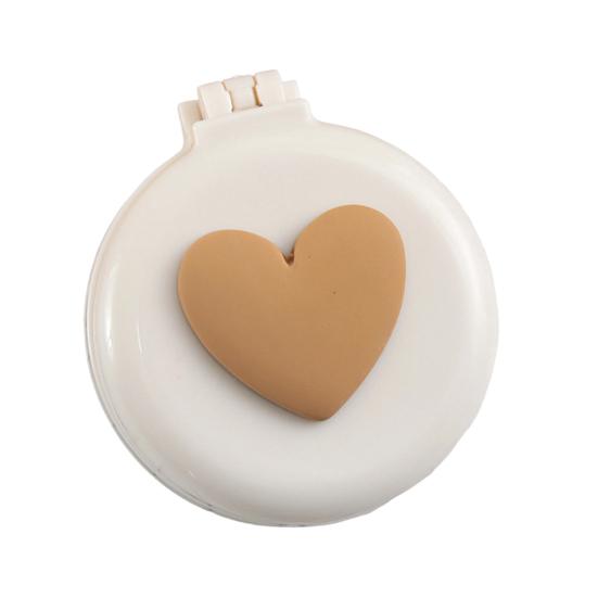 2-In-1 Mini Folding Hair Brush with Makeup Mirror Portable Travel Air Cushion Comb Women Girls Scalp Massage Detangling Brush