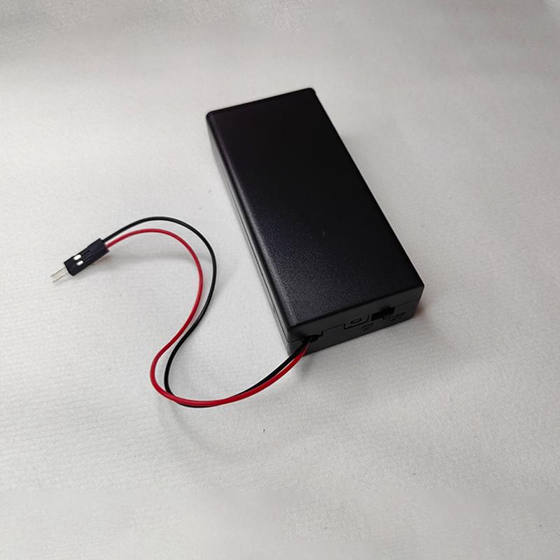 

18650 Battery Holder Box 2 Slots Battery Storage Case With Switch & Cover & PH2.0 XH2.54 DC5.5X2.1 USB2.0Terminal Wire