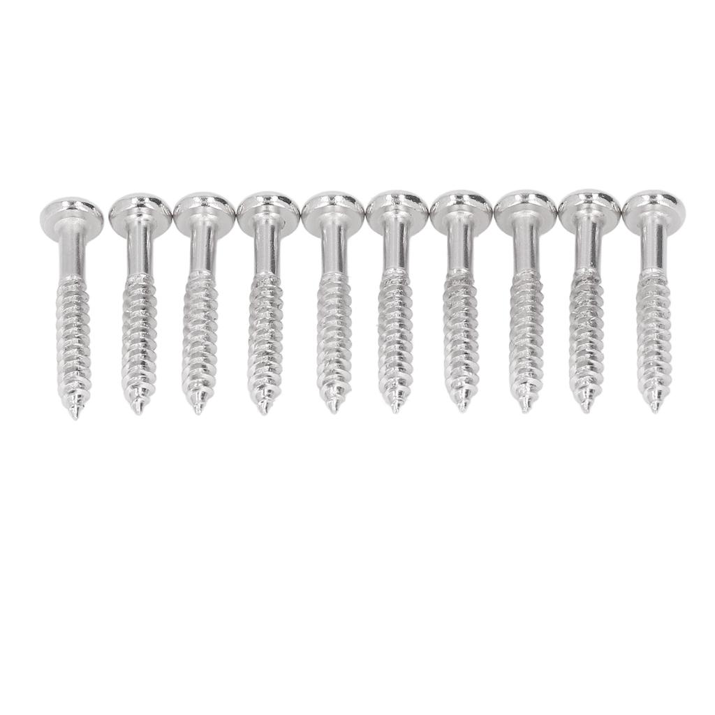 10PCS Guitar Bridge Saddle Screws Metal String Locking Screw Base Plate Front Fixing Screws