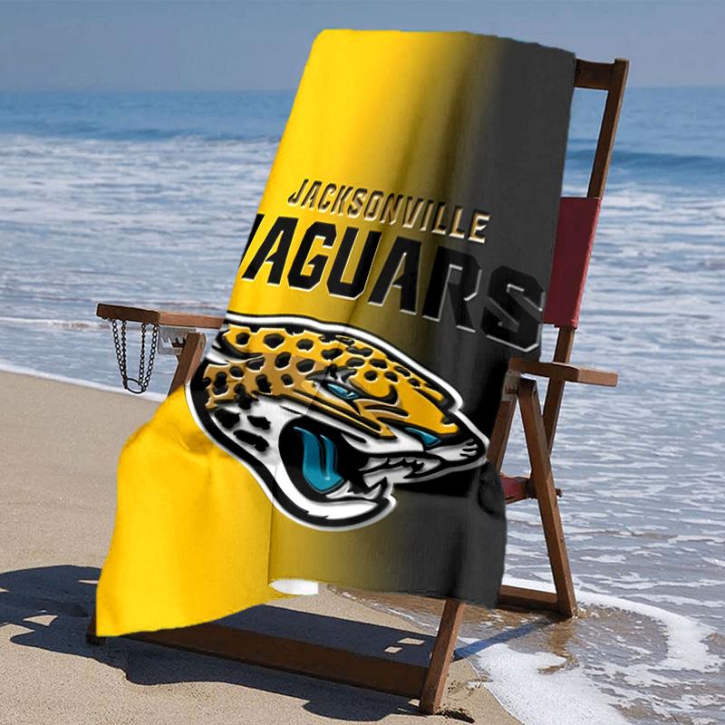Proof Beach Towel with Jacksonville Jaguars Logo Pattern - Soft,absorbent,quick-drying,machine Washable - Perfect for Swimming,camping,bathing
