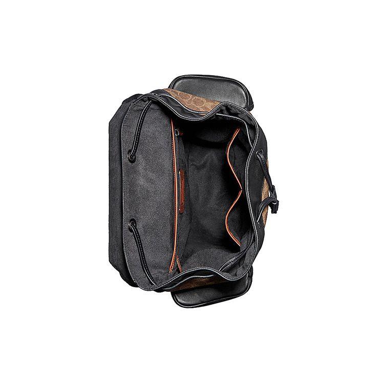 Coach Hitch 31 Monogram Print Canvas And Leather Travel Backpack Men Backpack Brown C1059-JIS2K