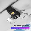 Car Leather Glasses Clip Sun Visor Ticket Card Storage Clamp For Cruze Malibu Colorado Suburban Equinox Blazer Trax
