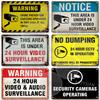 Surveillance Warning CCTV Camera Metal Sign Video Monitoring Alert Plaque Crime Prevention Facility Shop Security Poster