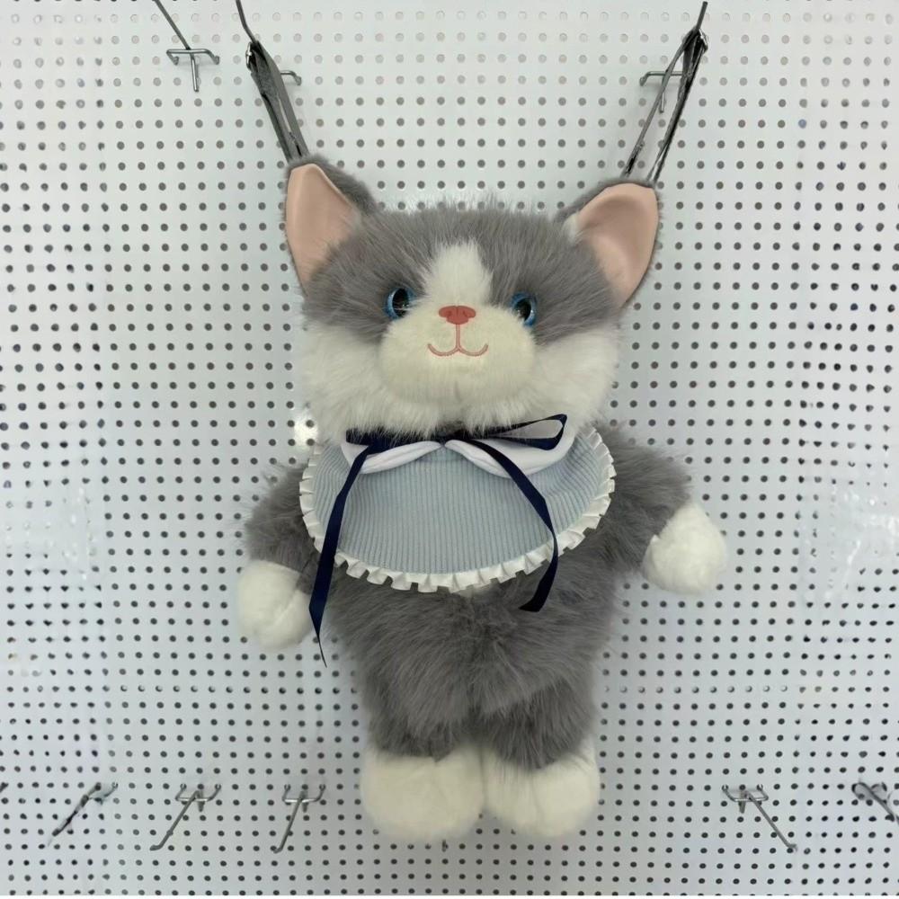 Cute Cartoon Plush Ragdoll Cat Backpack Simulated Ragdoll Plush Cat Backpack  School Bags