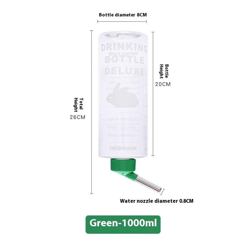 Pets Rabbit 1000Ml Large Water Bottle Pet Totoro Guinea Pig Water Pet Dispenser Cage Hangable Water Bottle Bowl Pet Supplies