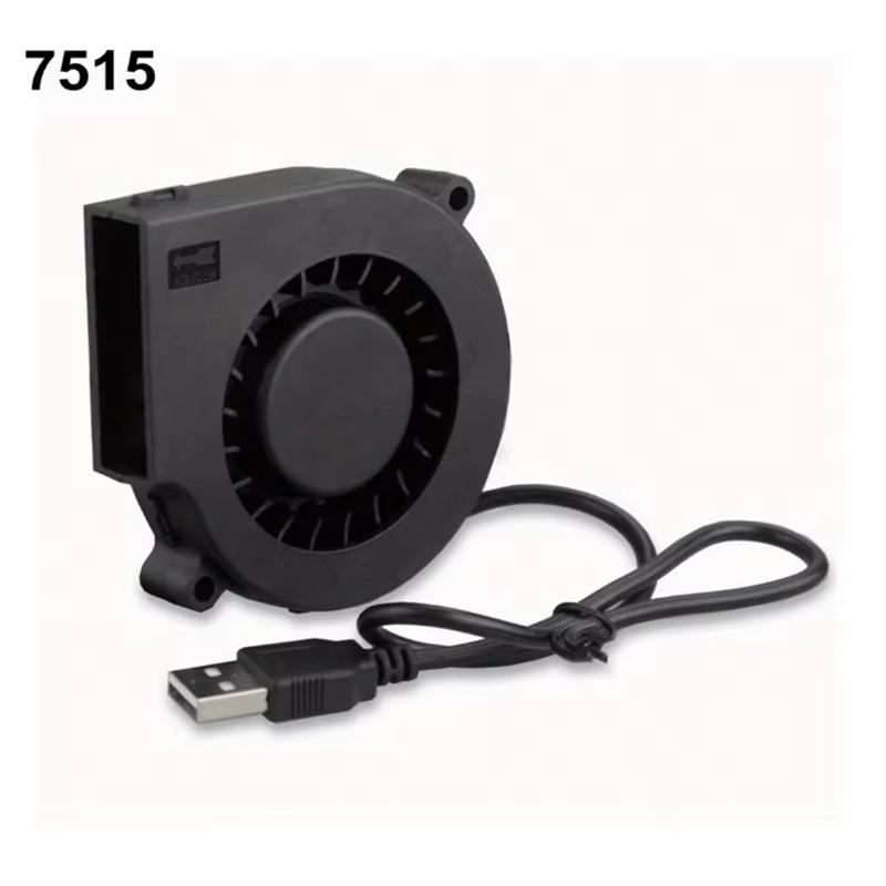 

75mm USB Fan Cooling Turbo Blower Brushless 3D Printer 7515 7530 For Extruder DC Cooler Power Inverter Air Pump PC CPU 7515 USB Cooling Fan