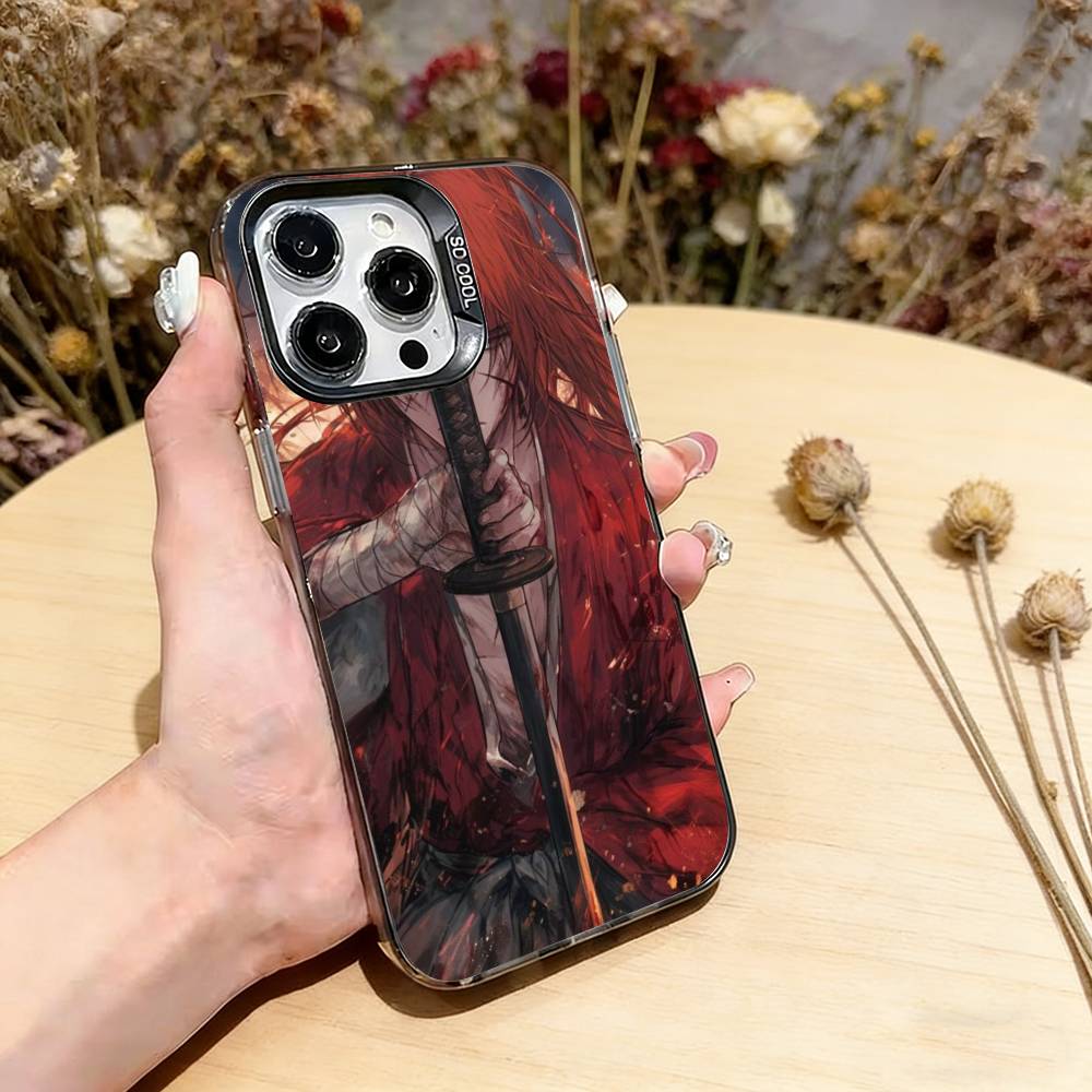 Rurouni Kenshin Kenshin Himura Phone Case For iPhone 17,16,15,14,13,12,11 Plus,Pro Max,XS,Colorful Silver Phone case Funda Cover
