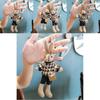 Adorable Houndstooth Bunny Plush Keychain Cute Stuffed Doll Fashion Toy