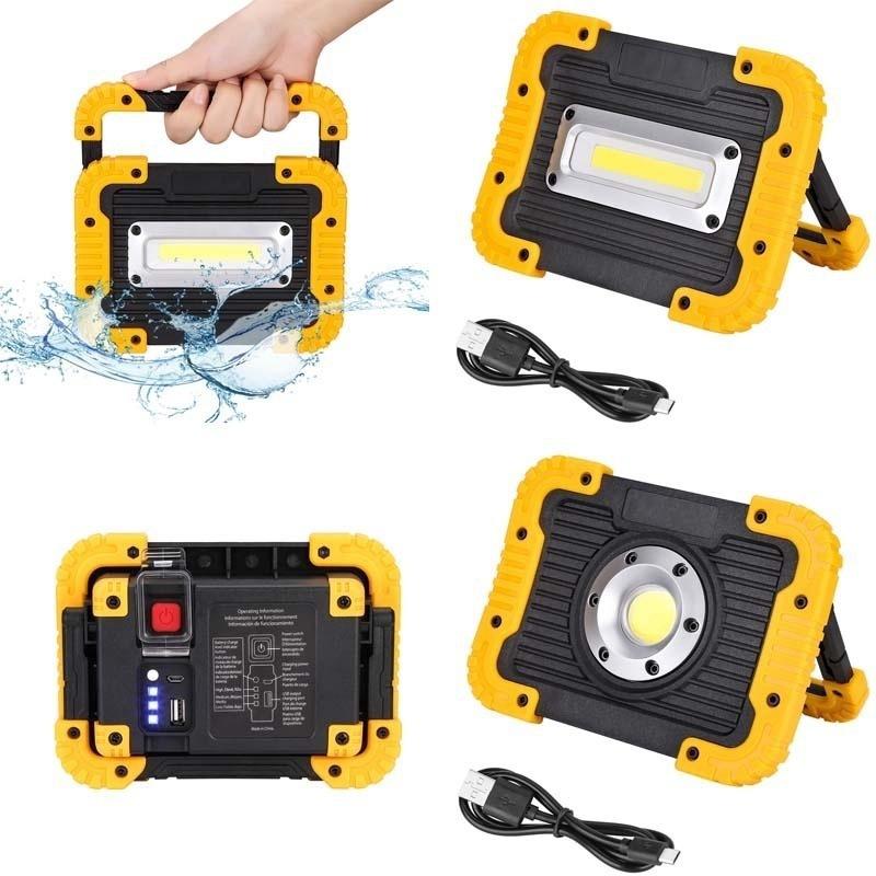 1PC LED Portable Worklight Camping Lights USB Rechargeable Flood Lamp Outdoor Waterproof No Battery