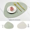 Nordic Cowhide Teardrop Leather Placemat, Double-Sided, Non-Slip PU Heat Insulation for Dining Tables