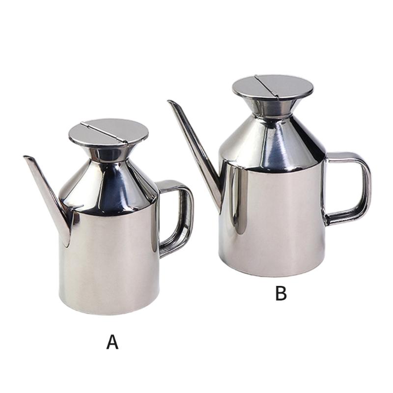 Durable Nonrust Steel Condiment Bottle Feature High Temperatures Resistance And Drip Proof Spouts For Healthy Cooking