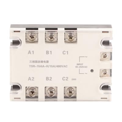 3 Phase Solid State Relay Fast Switching Speed Noise Free AC To AC SSR 90‑250VAC To 24‑480VAC TSR 15AA H (15A)
