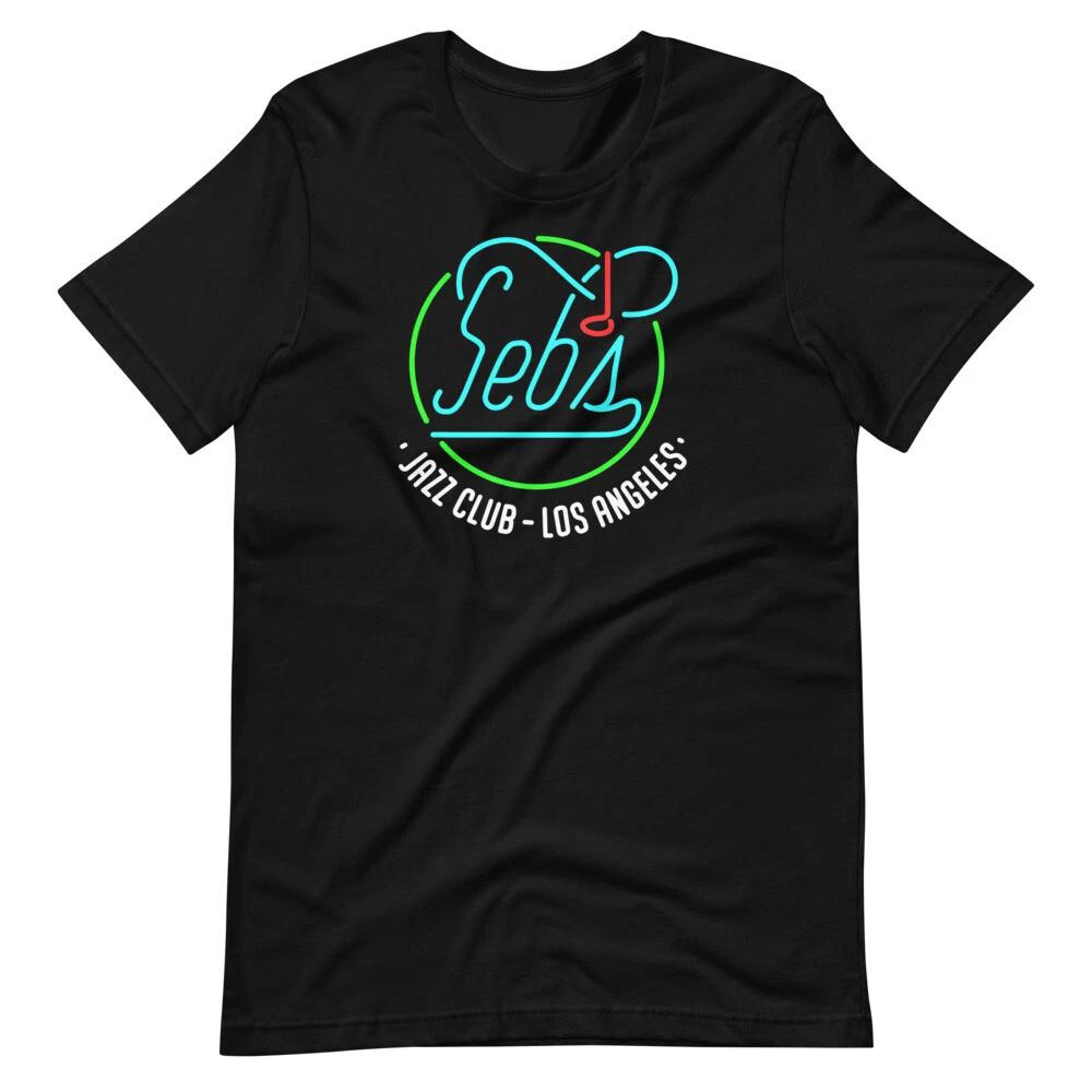 

Sebs Jazz Club LaLaLand Graphic Tee Short-Sleeve Unisex 100% Cotton T-shirt Mens Tees Top 4XL