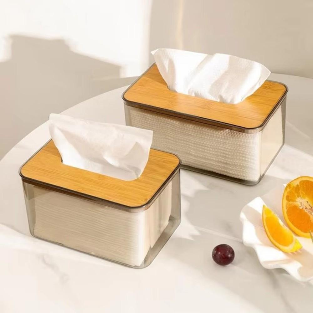 Plastic Clear Tissue Box Transparent Napkin Holder Minimalist Paper Towel Box Household Use