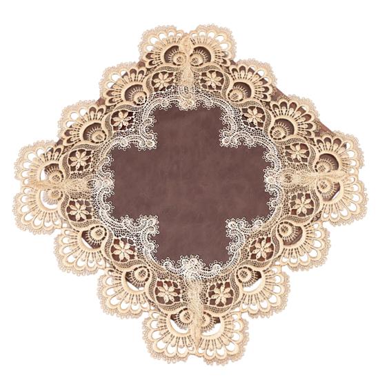 Copertura quadrata in pizzo per comodino, Copertura per tavolino in stile vintage, Protezione impermeabile per tavolo, Tappetino termoisolante per comodino, tavolino da caffè