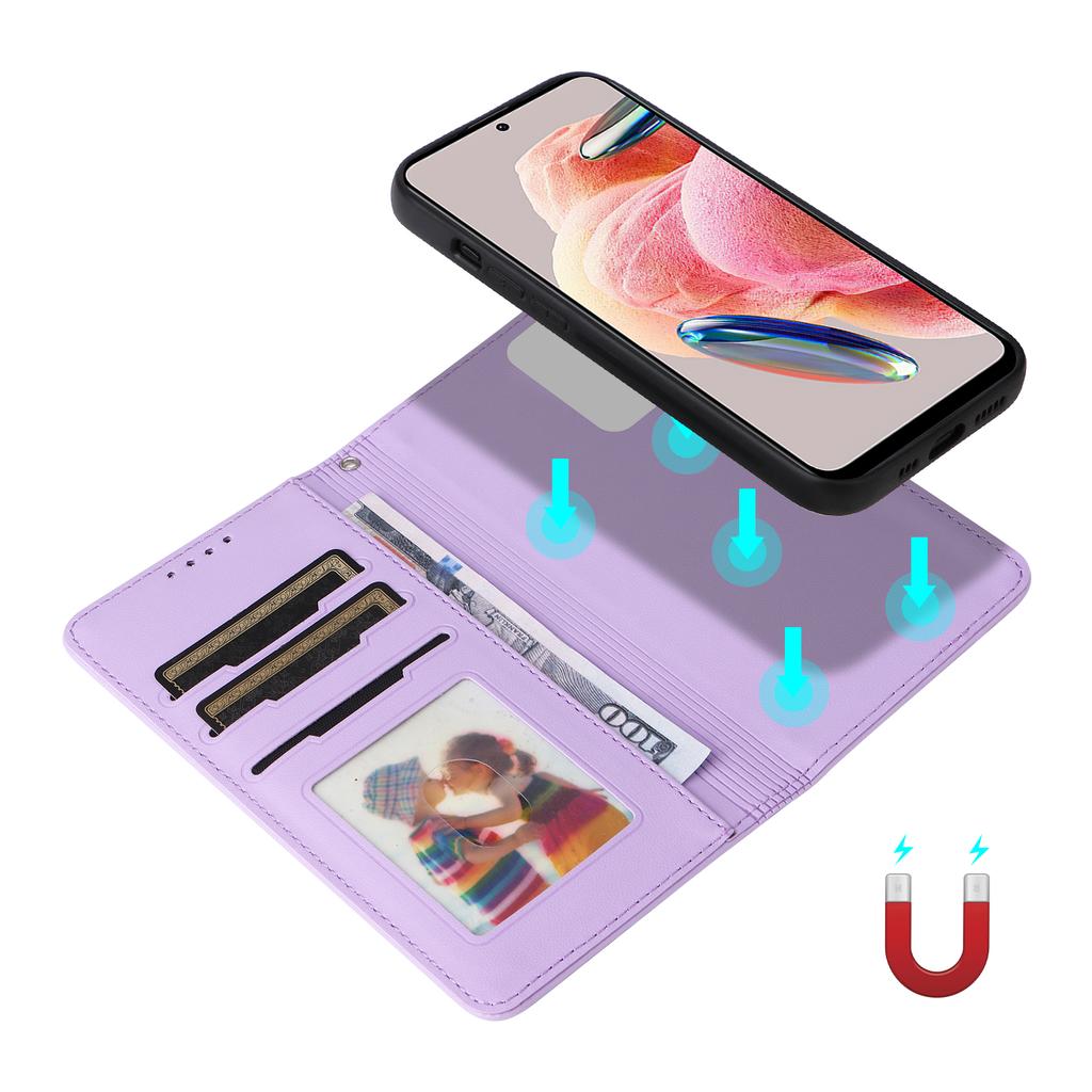 For Xiaomi Redmi Note 12 4G Magnetic Case BETOPNICE Detachable PU Leather Phone Cover with Strap