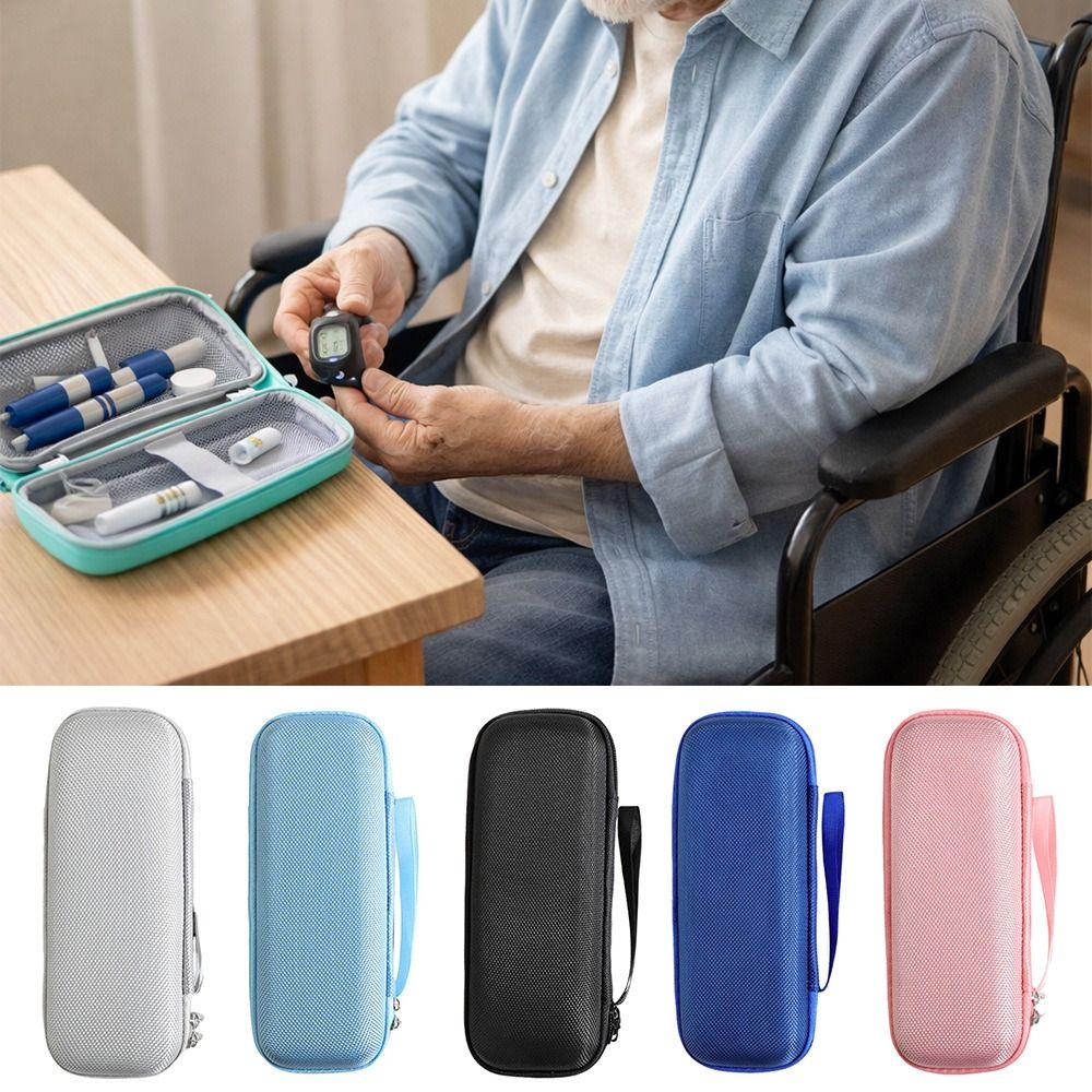 Portable EVA Insulin Cooling Bag Waterproof Thermal Insulated Pocket Pill Protector Solid Color Medicine Travel Cooler Diabetics