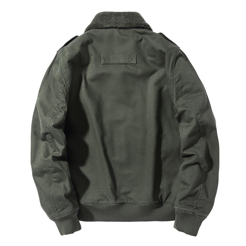Autumn and Winter Cotton-padded Clothes Men's Warm Washed Lamb Wool Jacket Lapel Cotton-padded Jacket Casual Tooling Cotton-padded Jacket