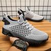 2025 Mesh Men's Casual Sneakers Summer Lightweight Breathable Tennis Shoes New Fashion Lace-up Soft-soled Running Shoes Tênis