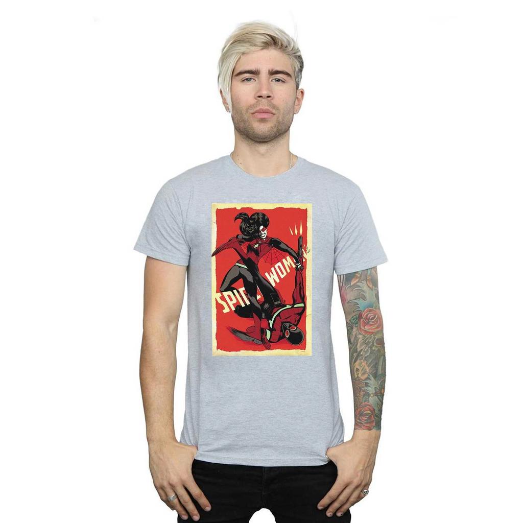 Marvel Mens Spider-Woman Fight T-Shirt