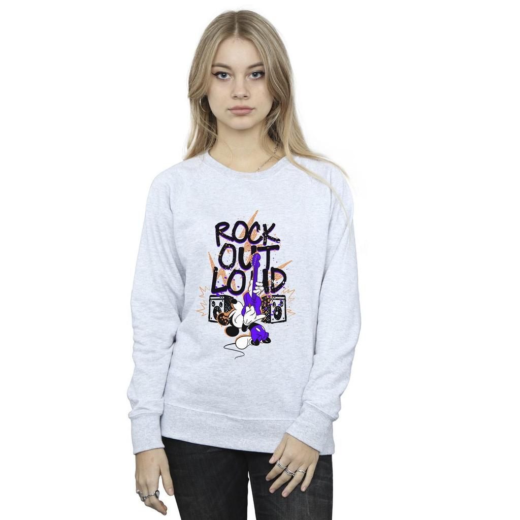 Disney Womens/Ladies Mickey Mouse Rock Out Loud Sweatshirt
