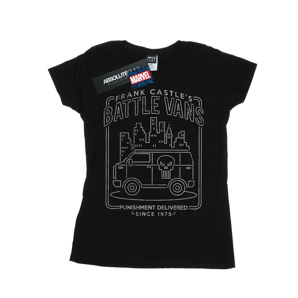 Marvel Womens/Ladies The Punisher Frank Castle´s Battle Vans Cotton T-Shirt