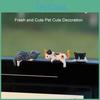 Ornament Cat Resin 5 Pcs Handpainted Mini Cat Figurine Collectible Miniature Cat