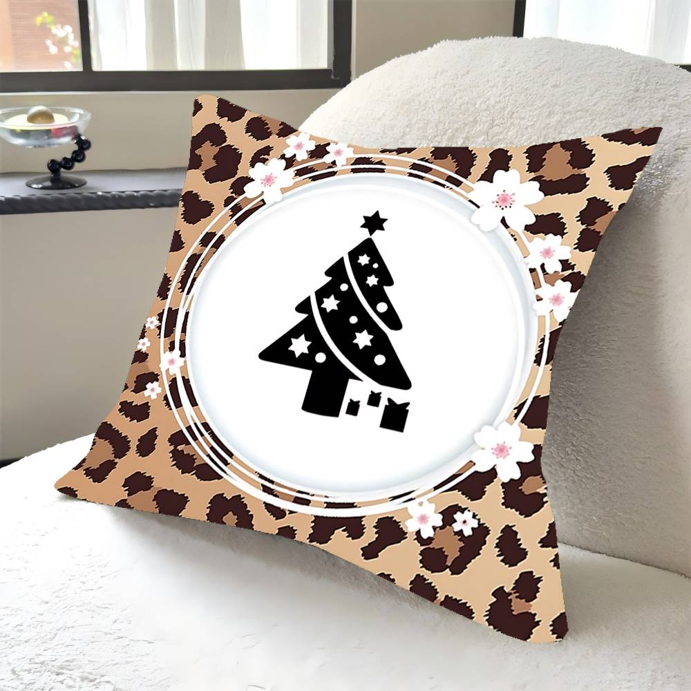 1PC Fashion Leopard Print Pillow Case Square  Bedroom Sofa Leisure Comfort Cushion Car Home Decoration