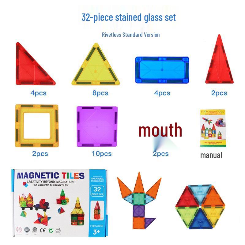 Colorful Magnetic Building Blocks for Kids – Strong, Translucent, Educational Toys