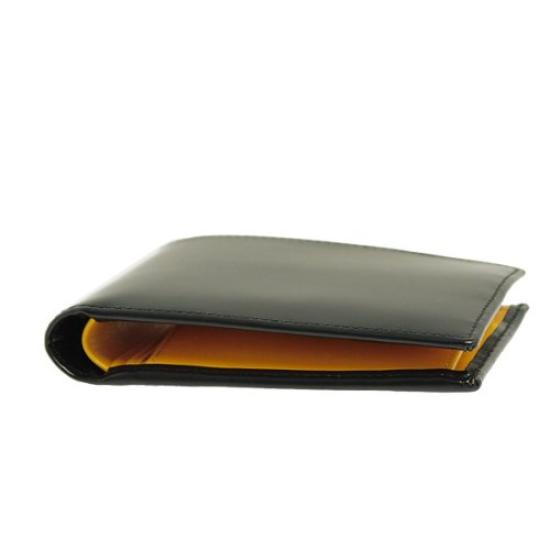 ETTINGER Leather Bifold Wallet Purse Black BILLFOLD WITH 3 COIN PURSE BH141JR BLACK [Ettinger] Men's (Coin Included) C/C & [Item]