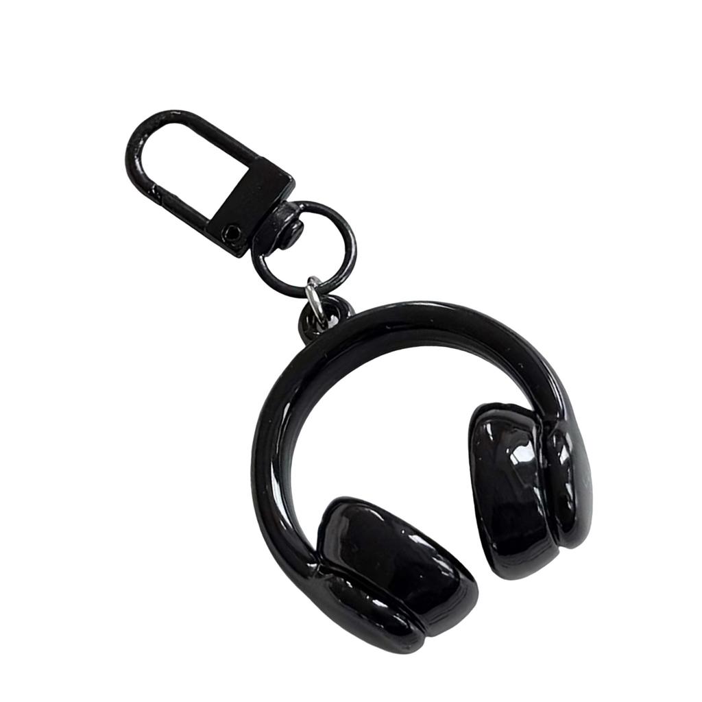 Stylish 3D Headphone Keychain Bag Pendant for Backpacks User Friendly Resin Creative Gift for Friends and Students