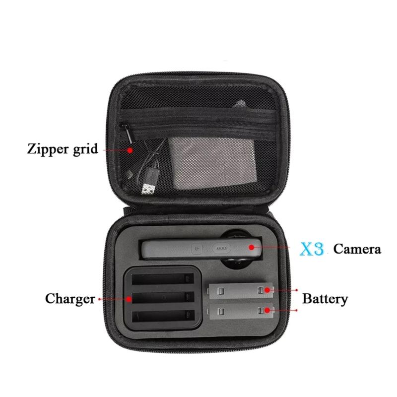 Shockproof Storage Bag for One X3 Action Camera Storage & Protector Hard Shells Handbag Large Capacity Pouch Accessories