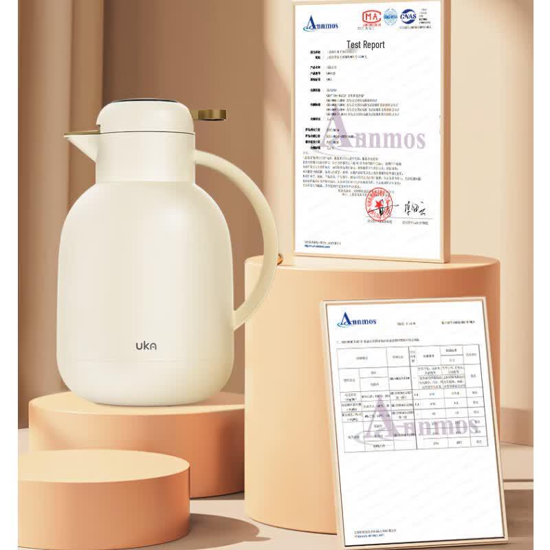 UKA 2L Glass Lined Thermos Pot with Handle