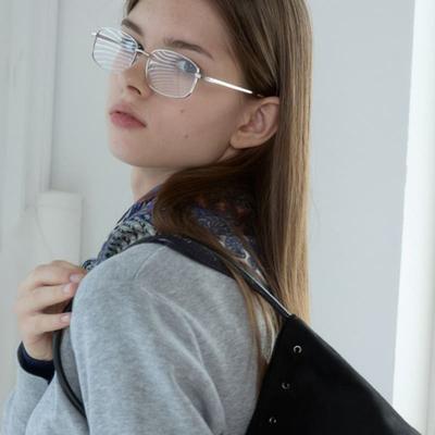 Healiote GEEK CHIC SQUARE GLASSES_SILVER
