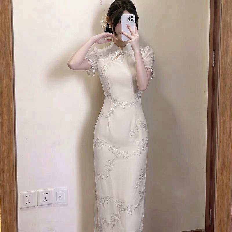 [Spot] Summer New Chinese Style Improved Cheongsam Light Girls Can Wear Unique and Beautiful Dresses Every Day