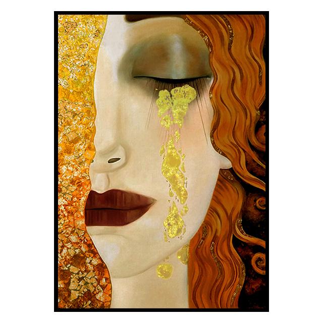 

Роботи Густава Клімта Поцілунок Декоративна фреска Кольоровий плакат Картина на полотні та Настінні картини для вітальні для сучасного домашнього декору Без рамки 21*30cm