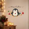 Christmas Atmosphere Wall Decor Cute Penguin Sticker, Merry Cartoon Animal Art Decal, Seasonal Home Improvement Supplies Removable Peel